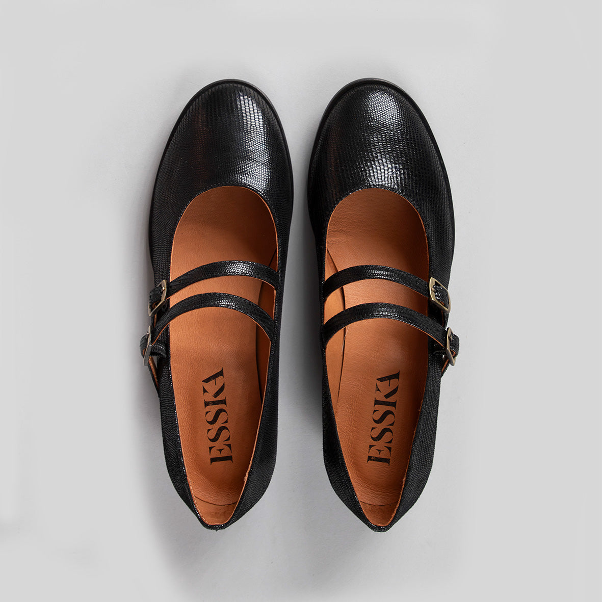Anya Black Flat Shoe by Esska Shoes Ltd