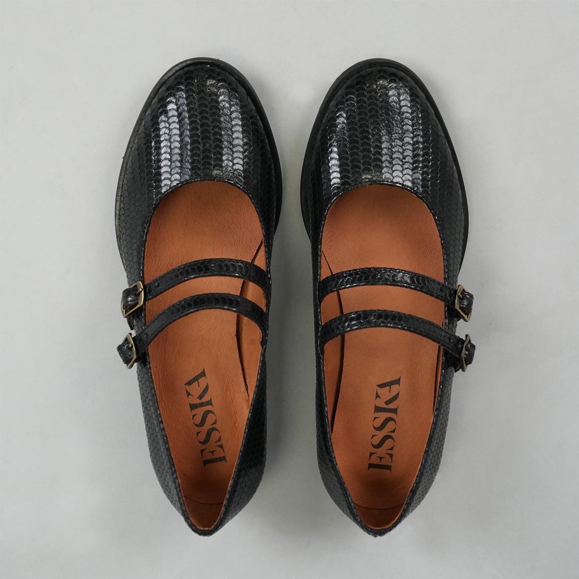 Anya WIDE Black Flat Shoe by Esska Shoes Ltd