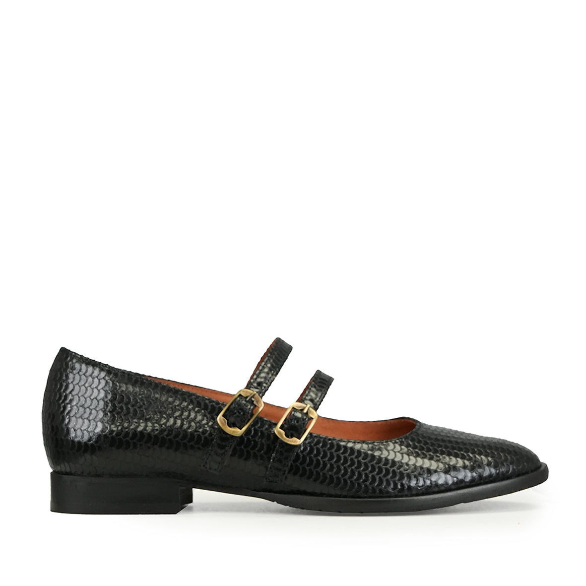 Anya WIDE Black Flat Shoe by Esska Shoes Ltd