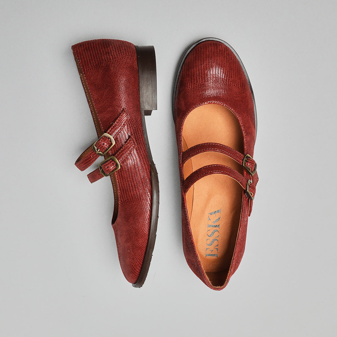 Anya Brick Flat Shoe by Esska Shoes Ltd