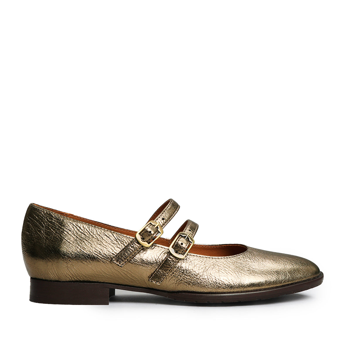 Anya Metallic Smoke Flat Shoe by Esska Shoes Ltd