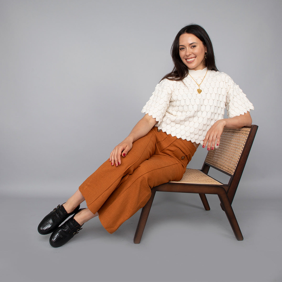 April Black Flat Shoe by Esska