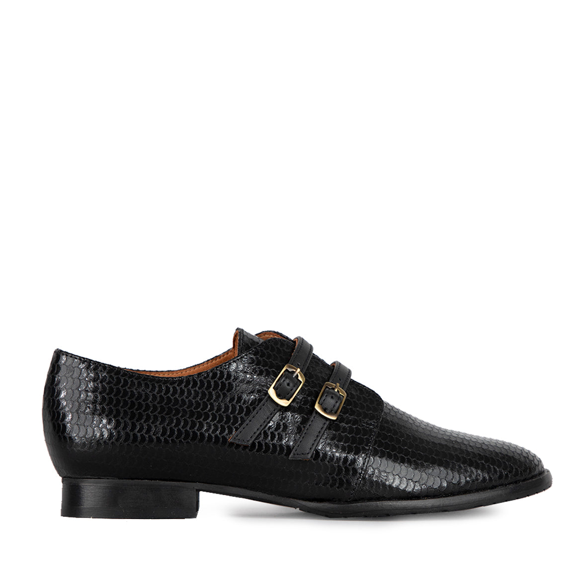 April Black Flat Shoe by Esska