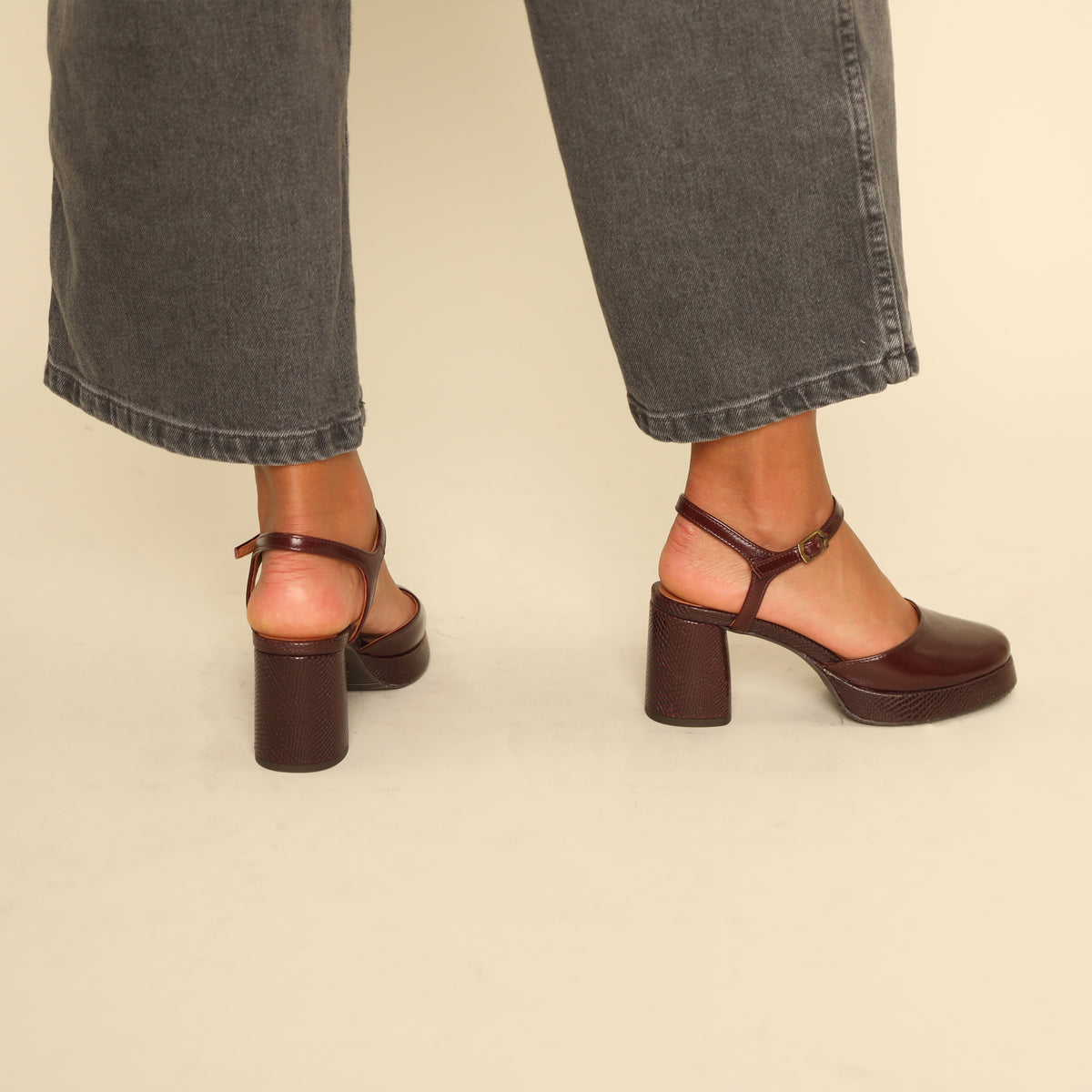 Aria Bordeaux Mid Shoe by Esska
