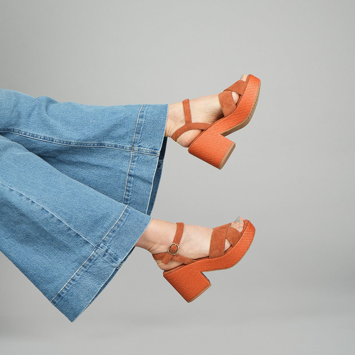 Becca Tan Mid Sandal by Esska