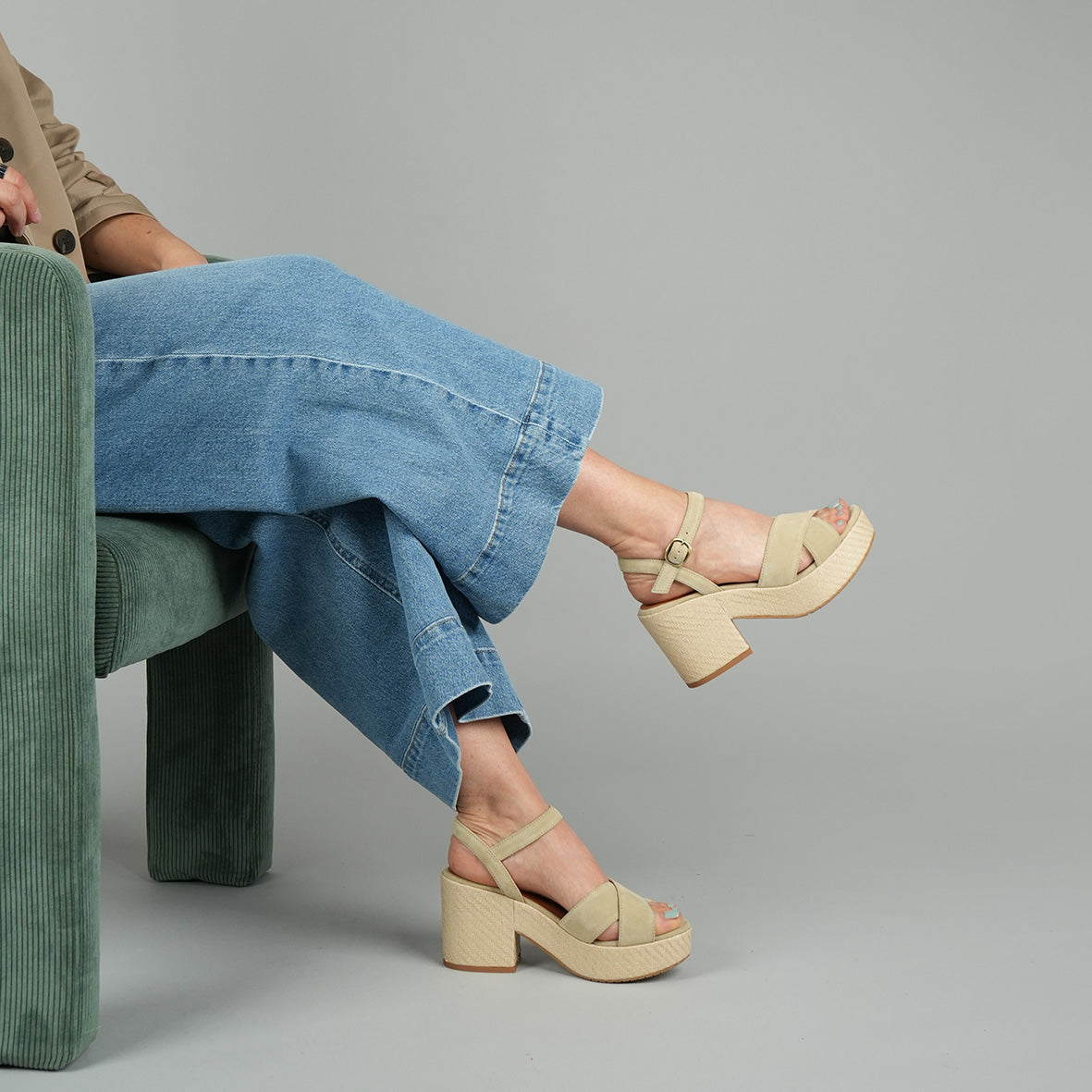 Becca Stone Mid Sandal by Esska