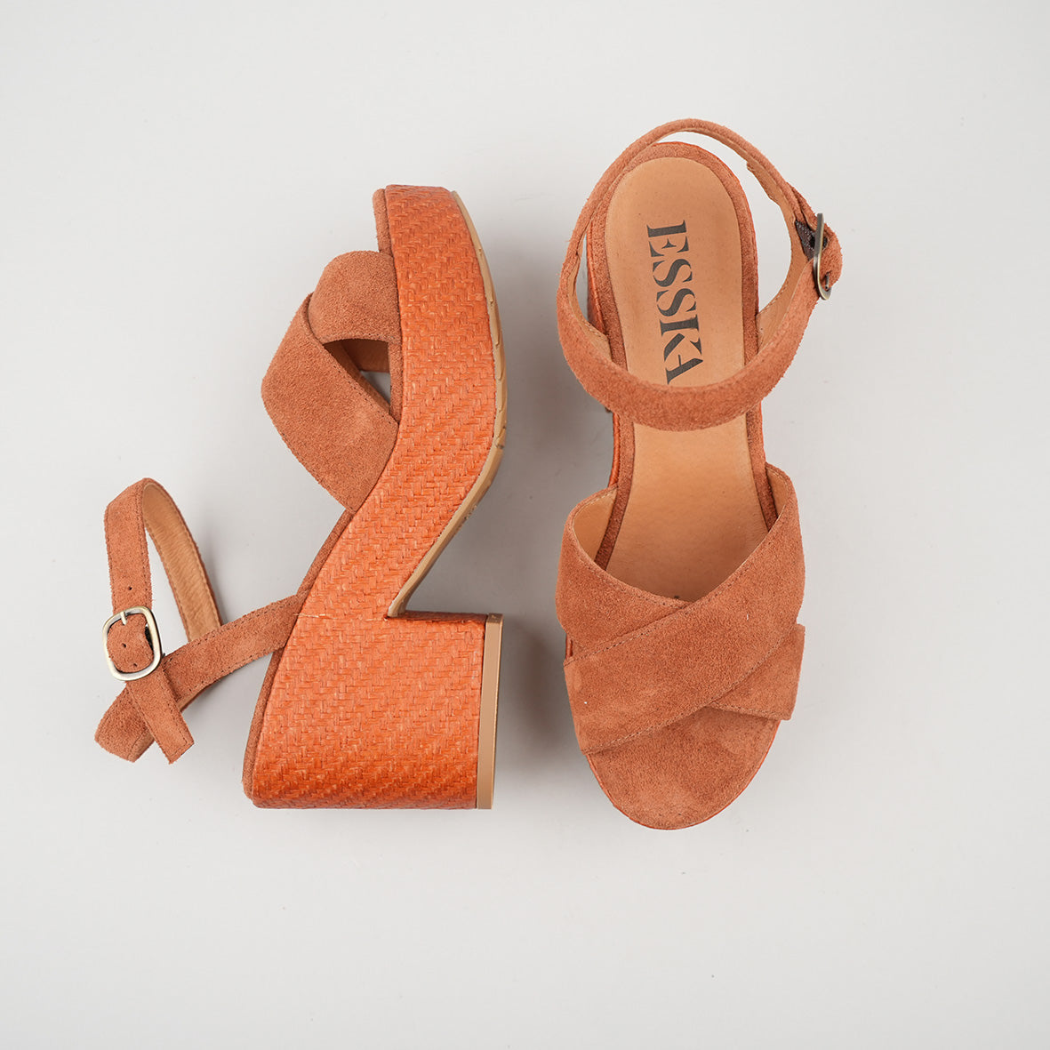 Becca Tan Mid Sandal by Esska