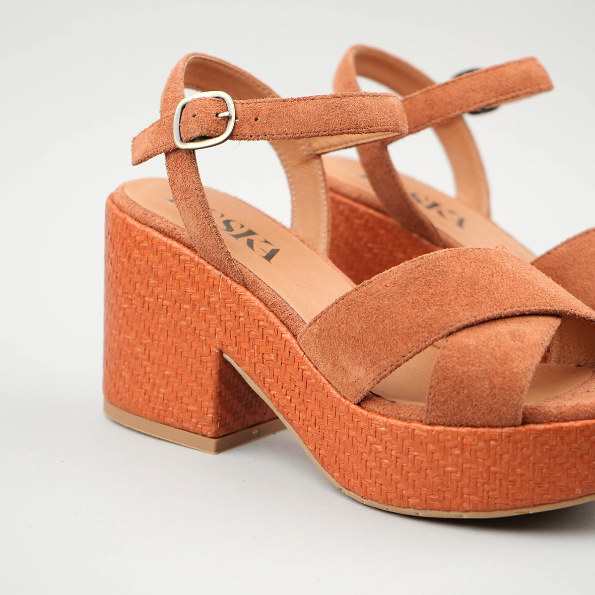 Becca Tan Mid Sandal by Esska