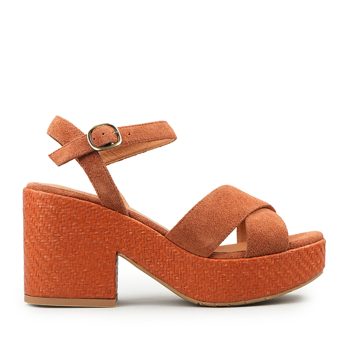 Becca Tan Mid Sandal by Esska