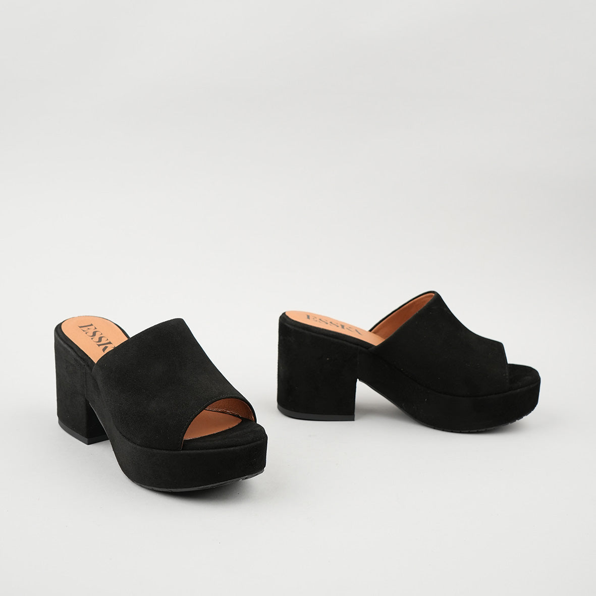 Bella Black Mid Sandal by Esska