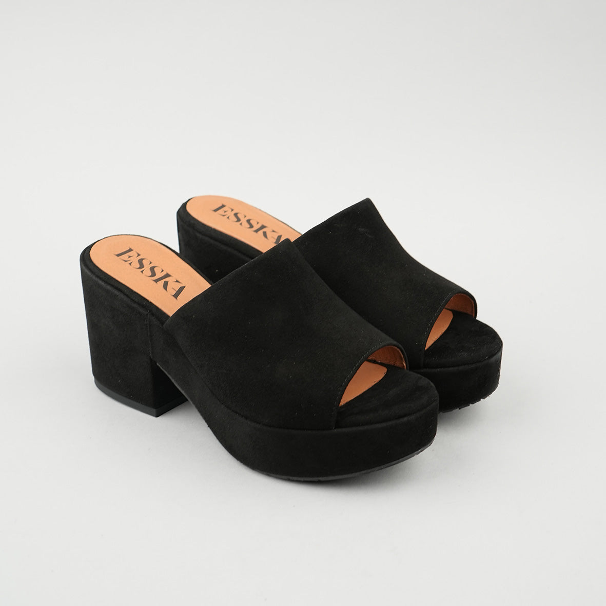 Bella Black Mid Sandal by Esska