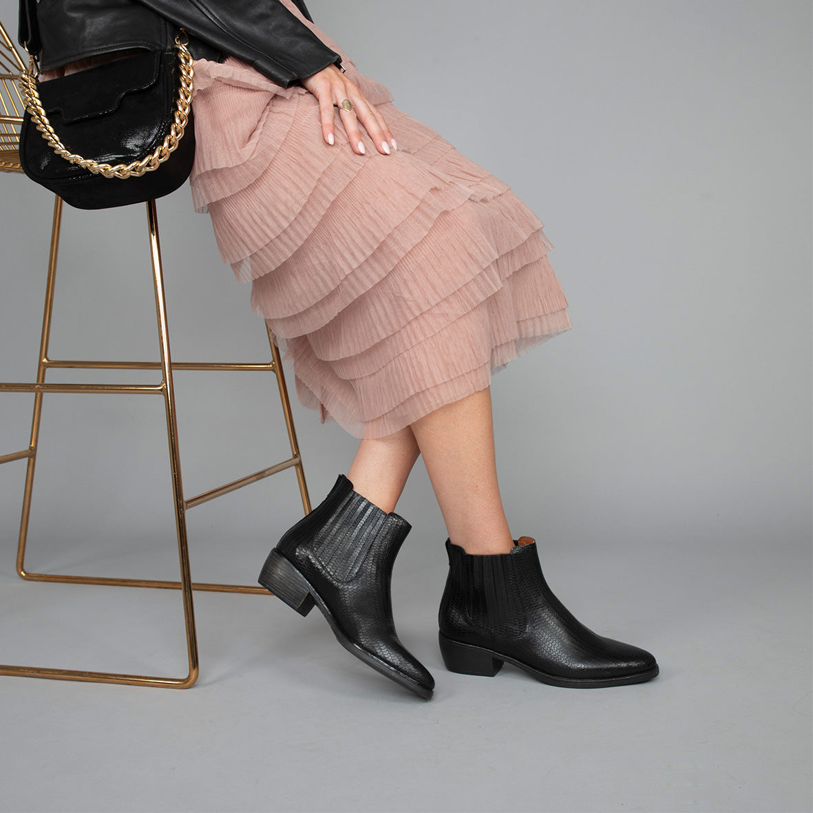Bettina Black Low Boot by Esska