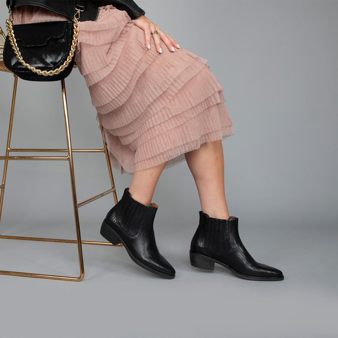 Bettina Black Low Boot by Esska