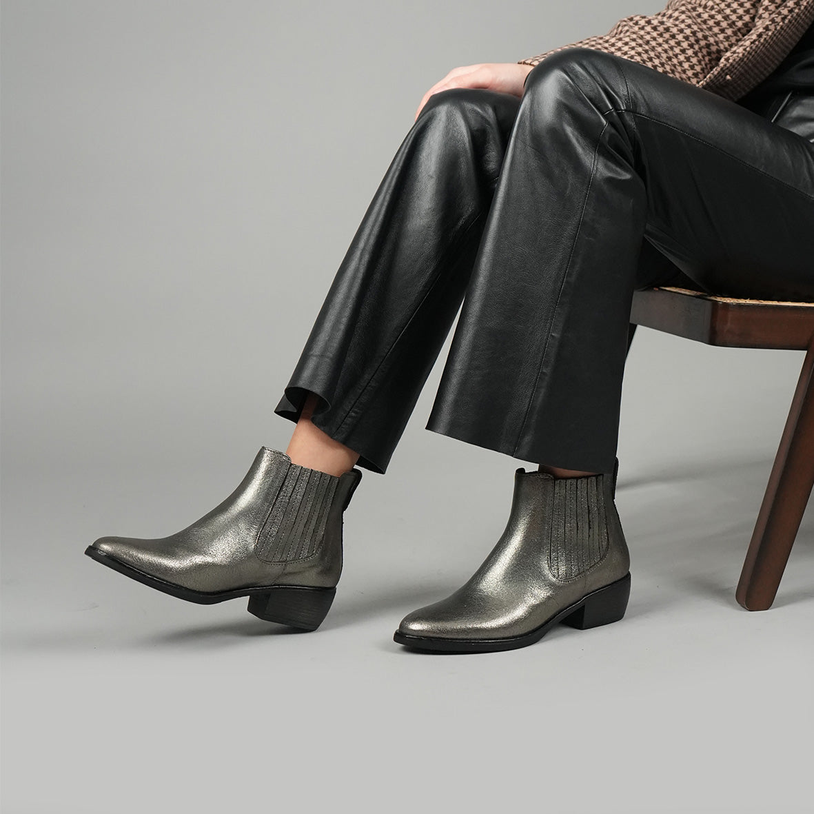 Bettina Gunmetal Low Boot by Esska