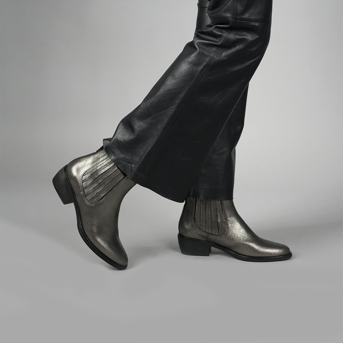 Bettina Gunmetal Low Boot by Esska