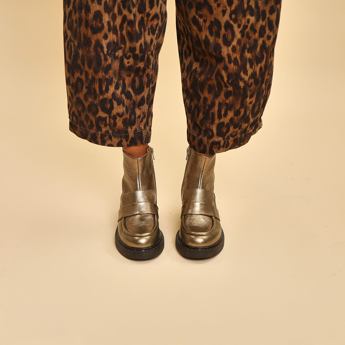 Bista Metallic Mercury Flat Boot by Esska Shoes Ltd