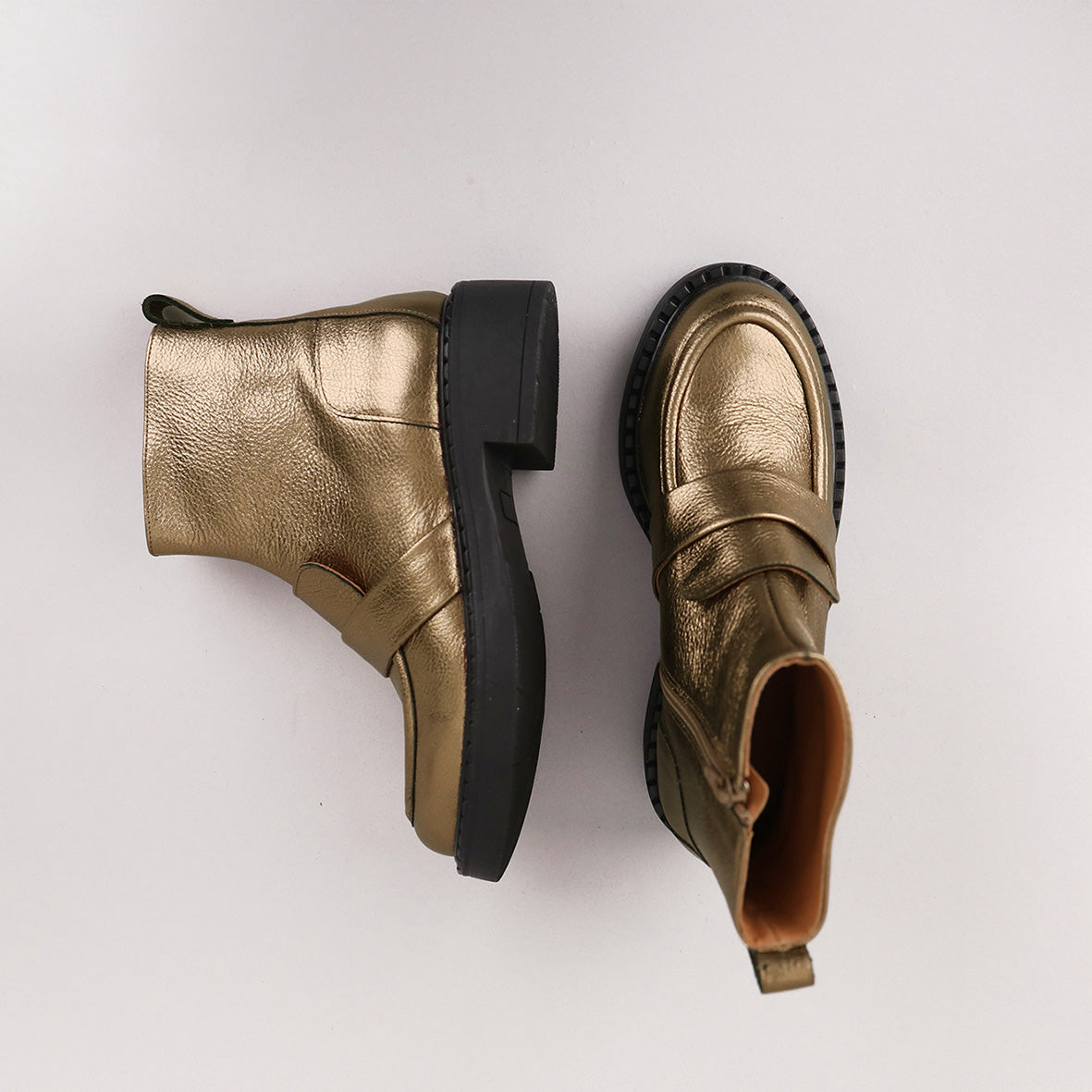 Bista Metallic Mercury Flat Boot by Esska Shoes Ltd