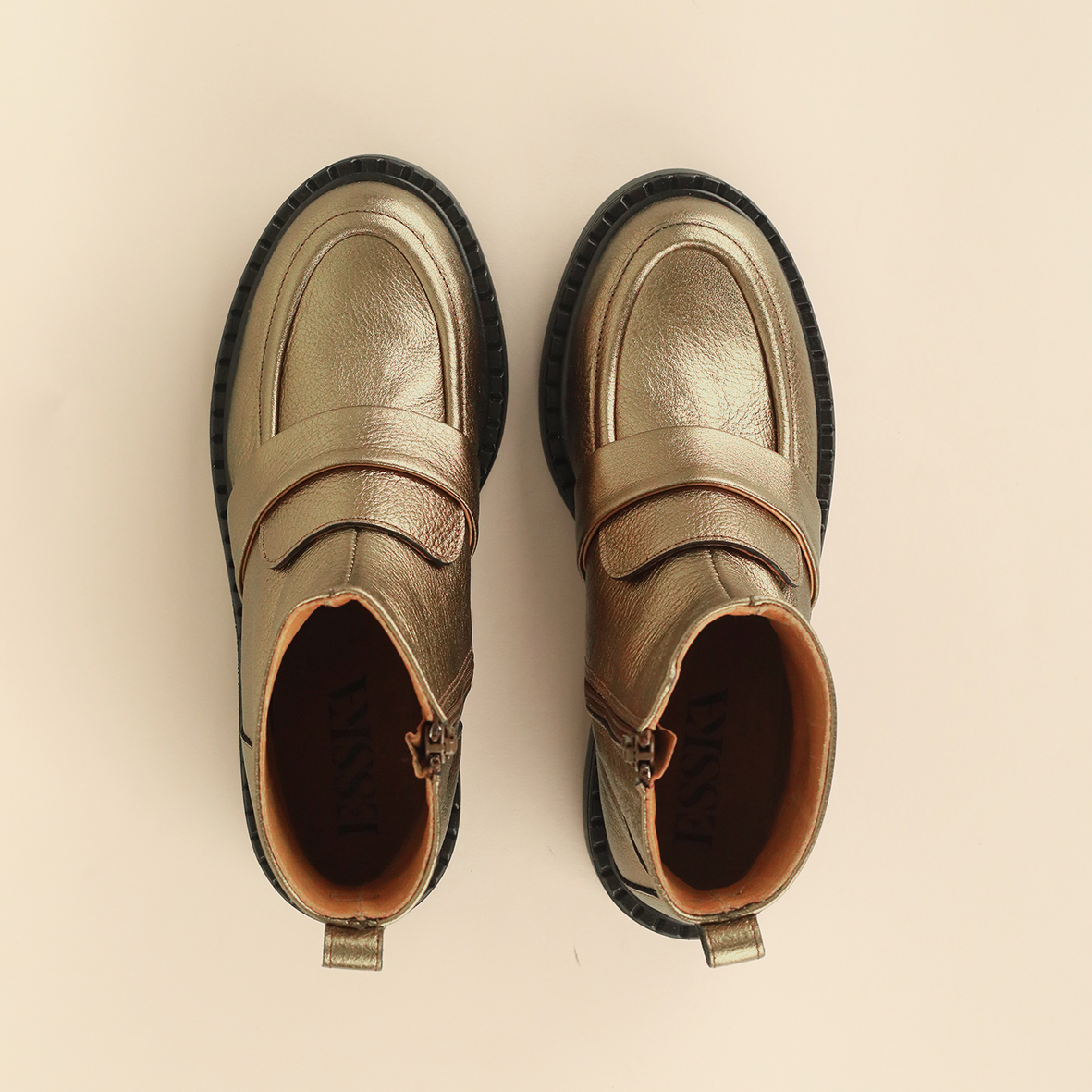Bista Metallic Mercury Flat Boot by Esska Shoes Ltd