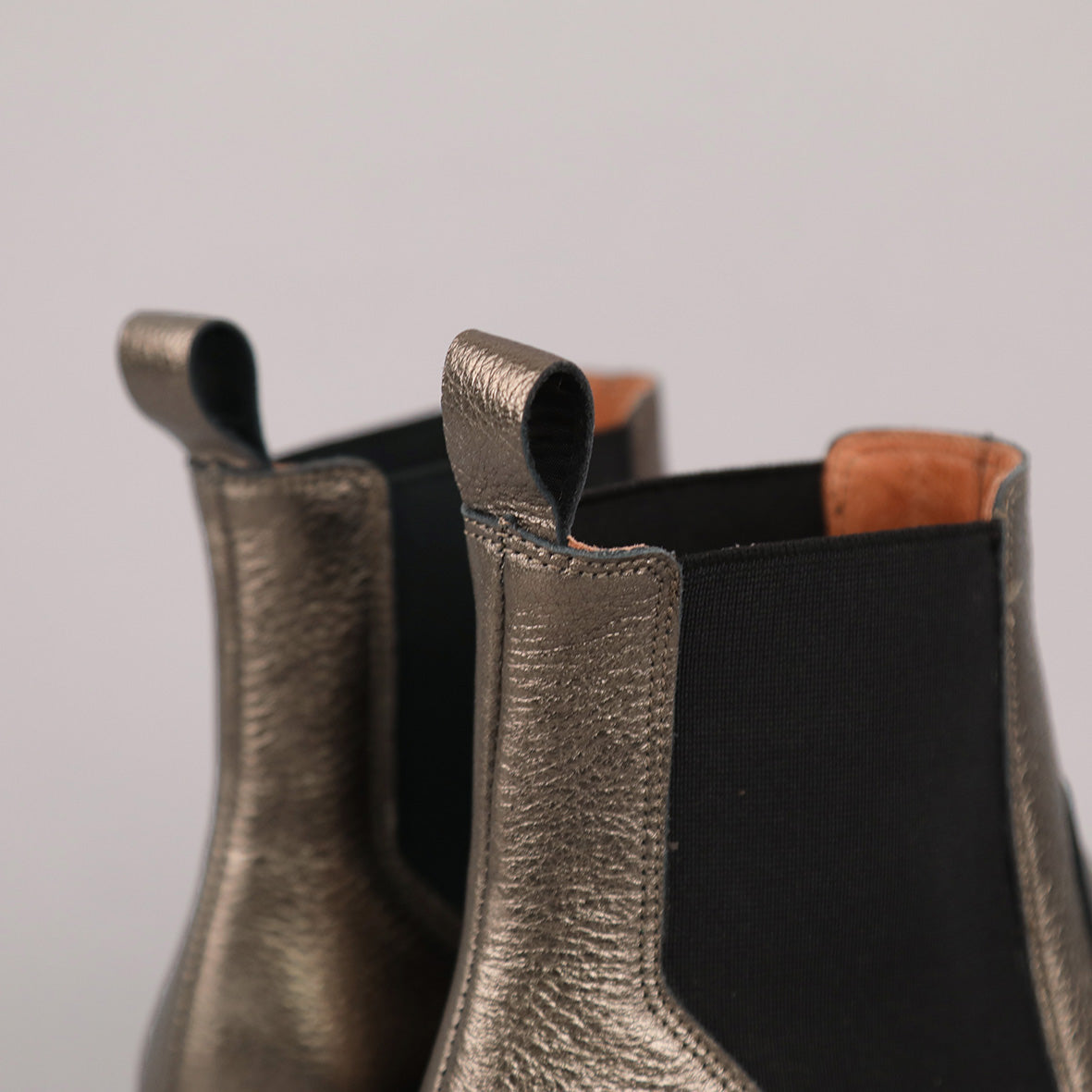 Bora Metallic Graphito Flat Boot by Esska