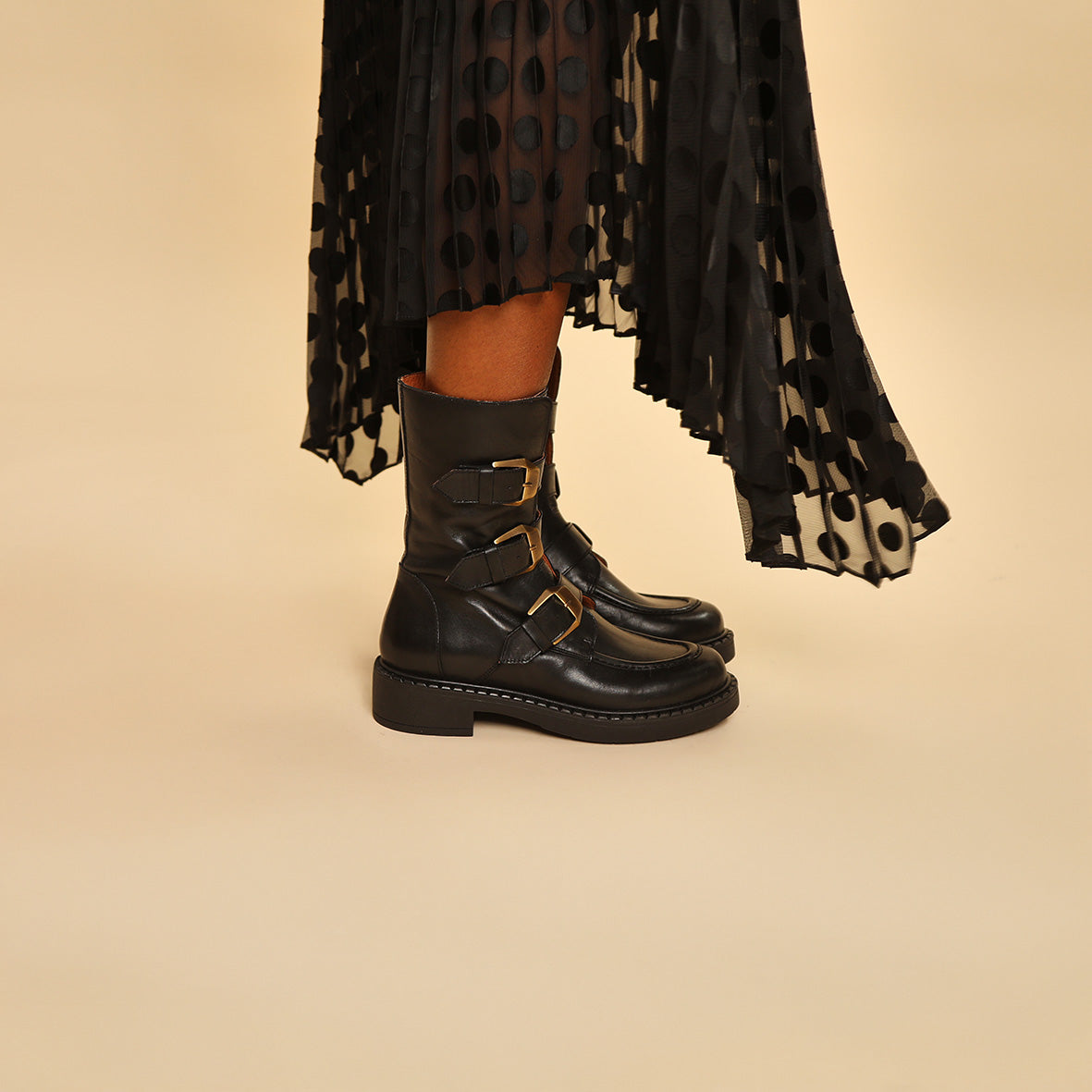 Birdie Black Flat Boot by Esska Shoes Ltd