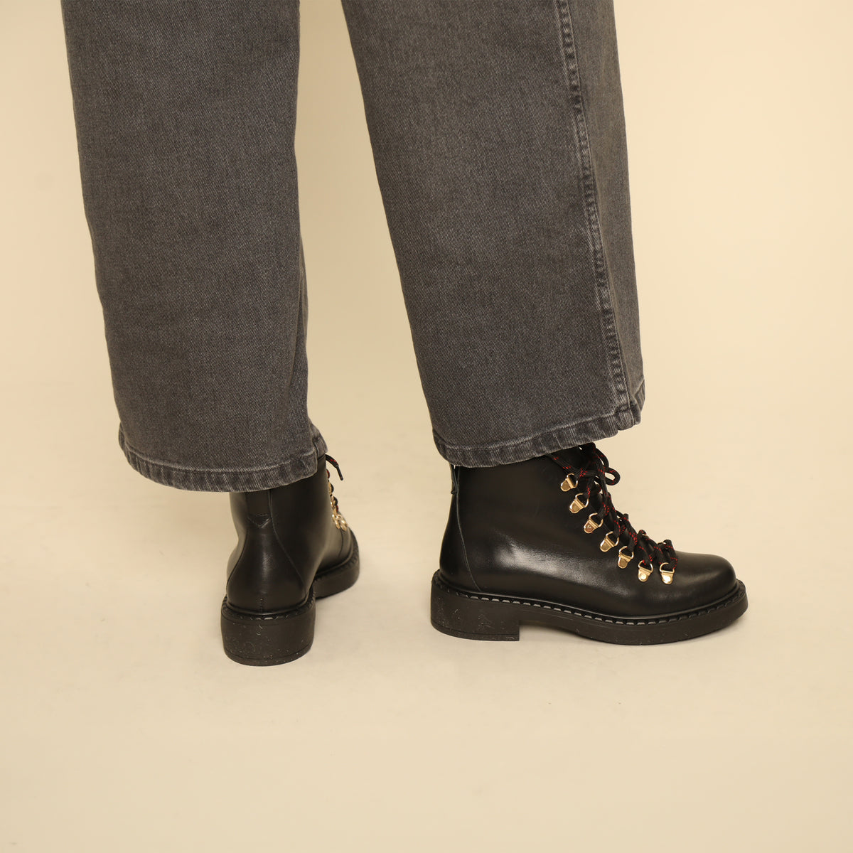 Brooke Black Flat Boot by Esska