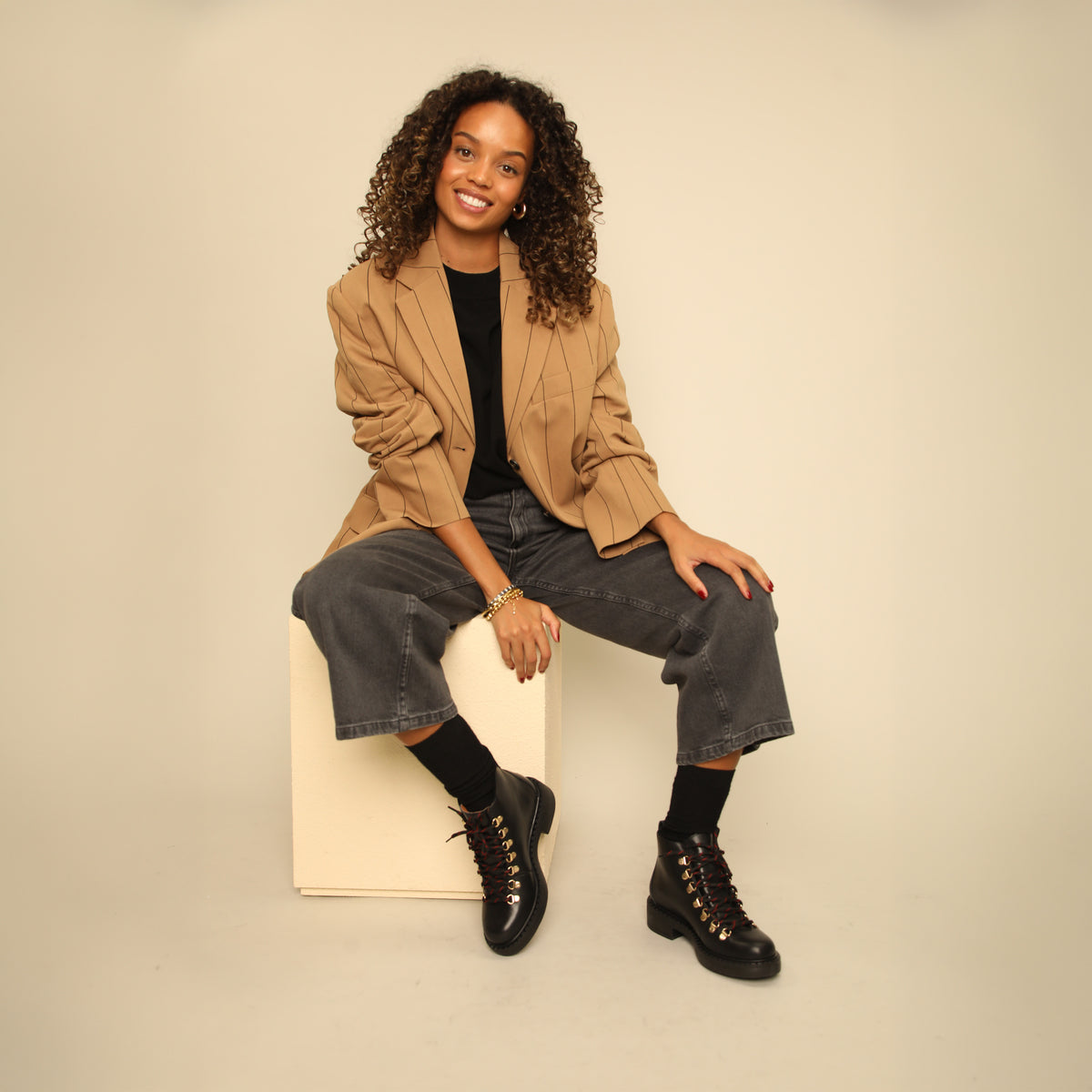 Brooke Black Flat Boot by Esska