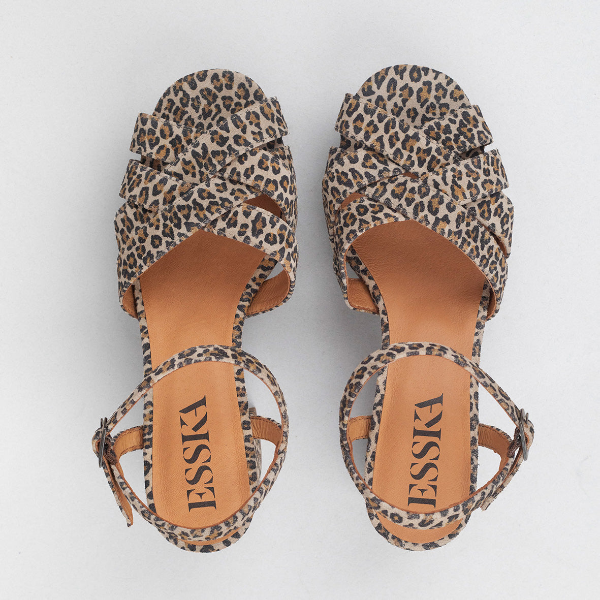 Caitlyn Leopard Mid Sandal by Esska