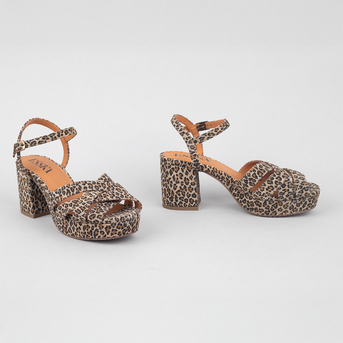Caitlyn Leopard Mid Sandal by Esska