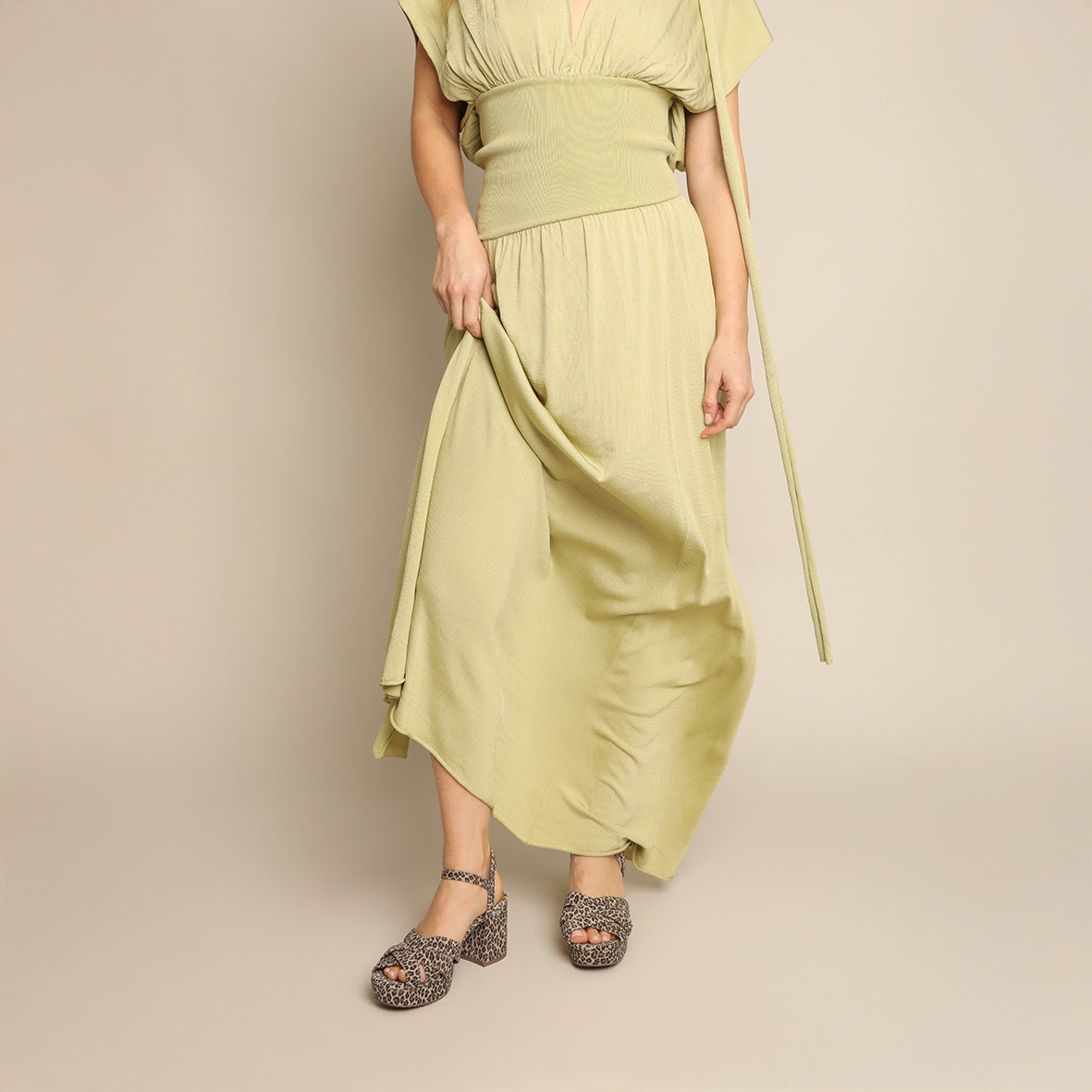 Caitlyn Leopard Mid Sandal by Esska