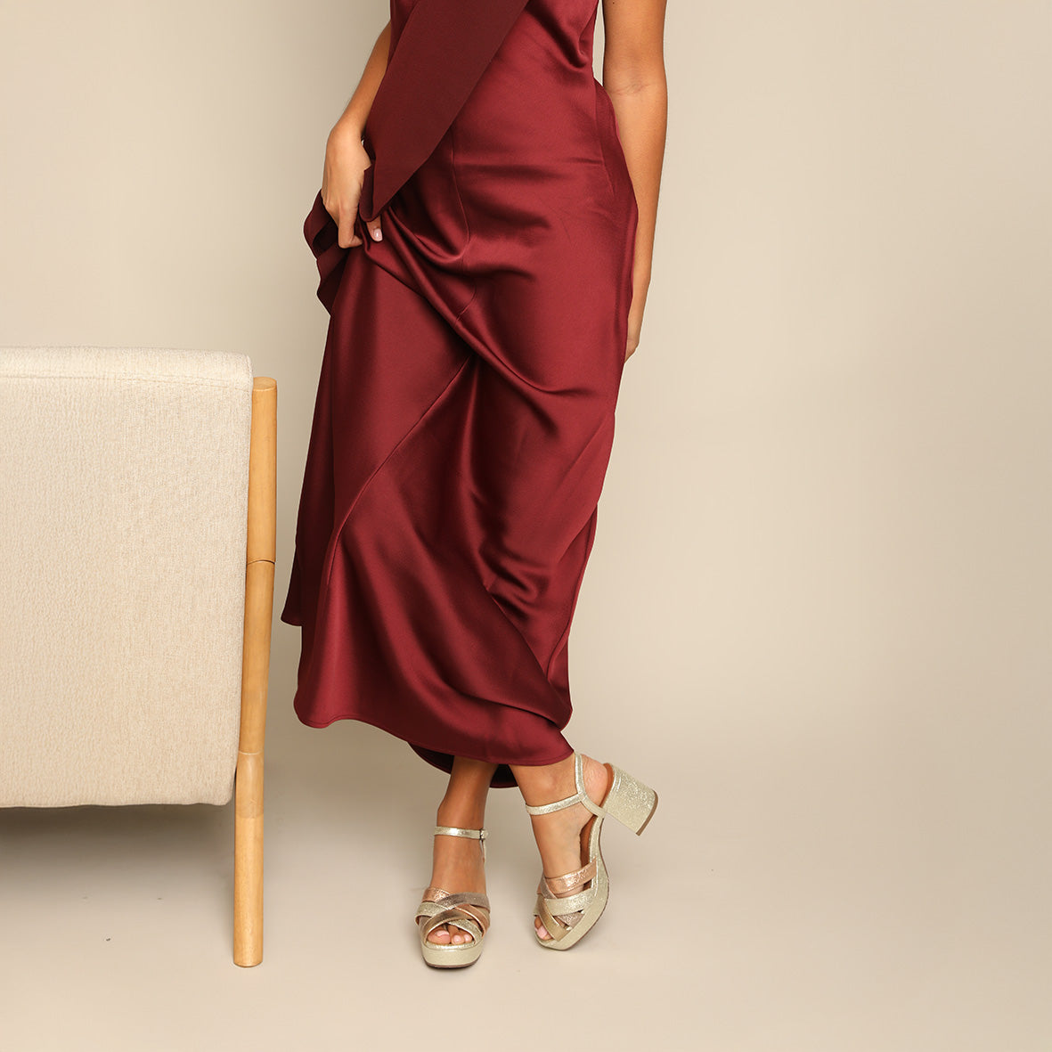 Caitlyn Metallic Multi Mid Sandal by Esska