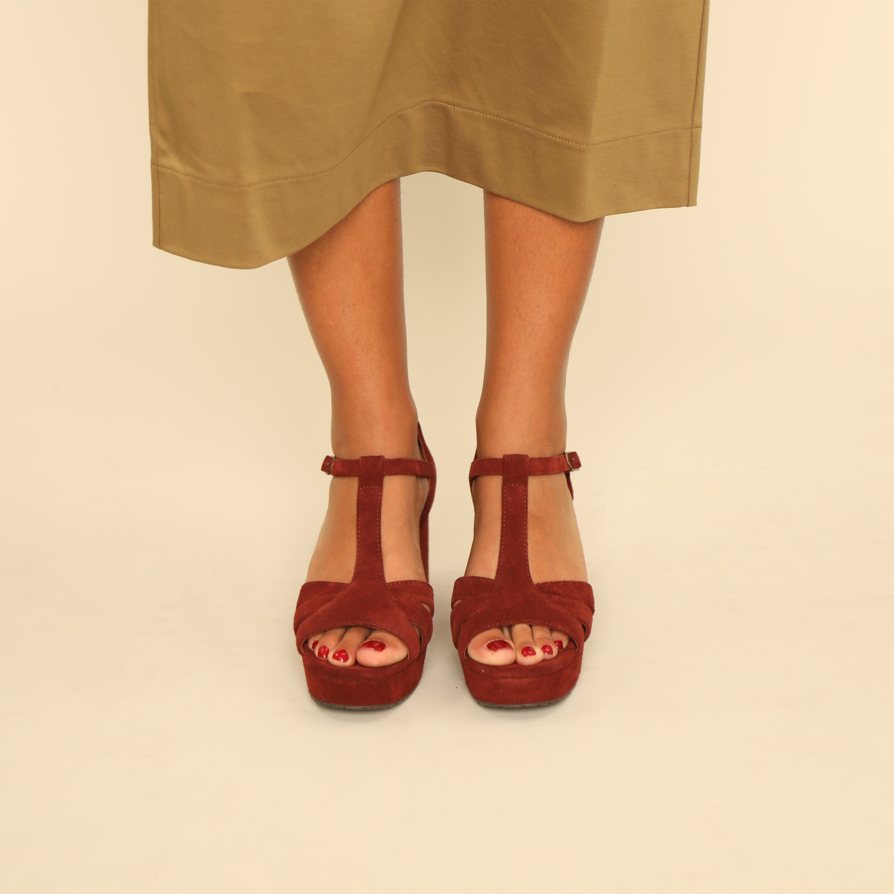 Cam Rust Mid Sandal by Esska