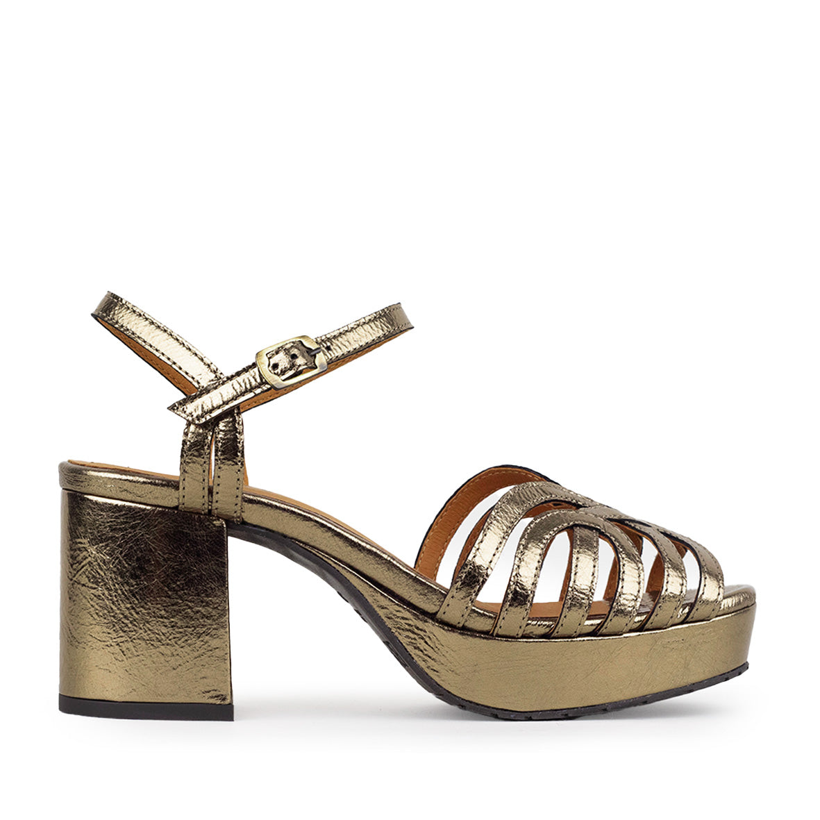 Capricorn Metallic Smoke Mid Sandal by Esska