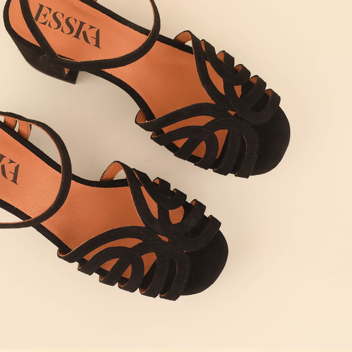 Capricorn Black Mid Sandal by Esska