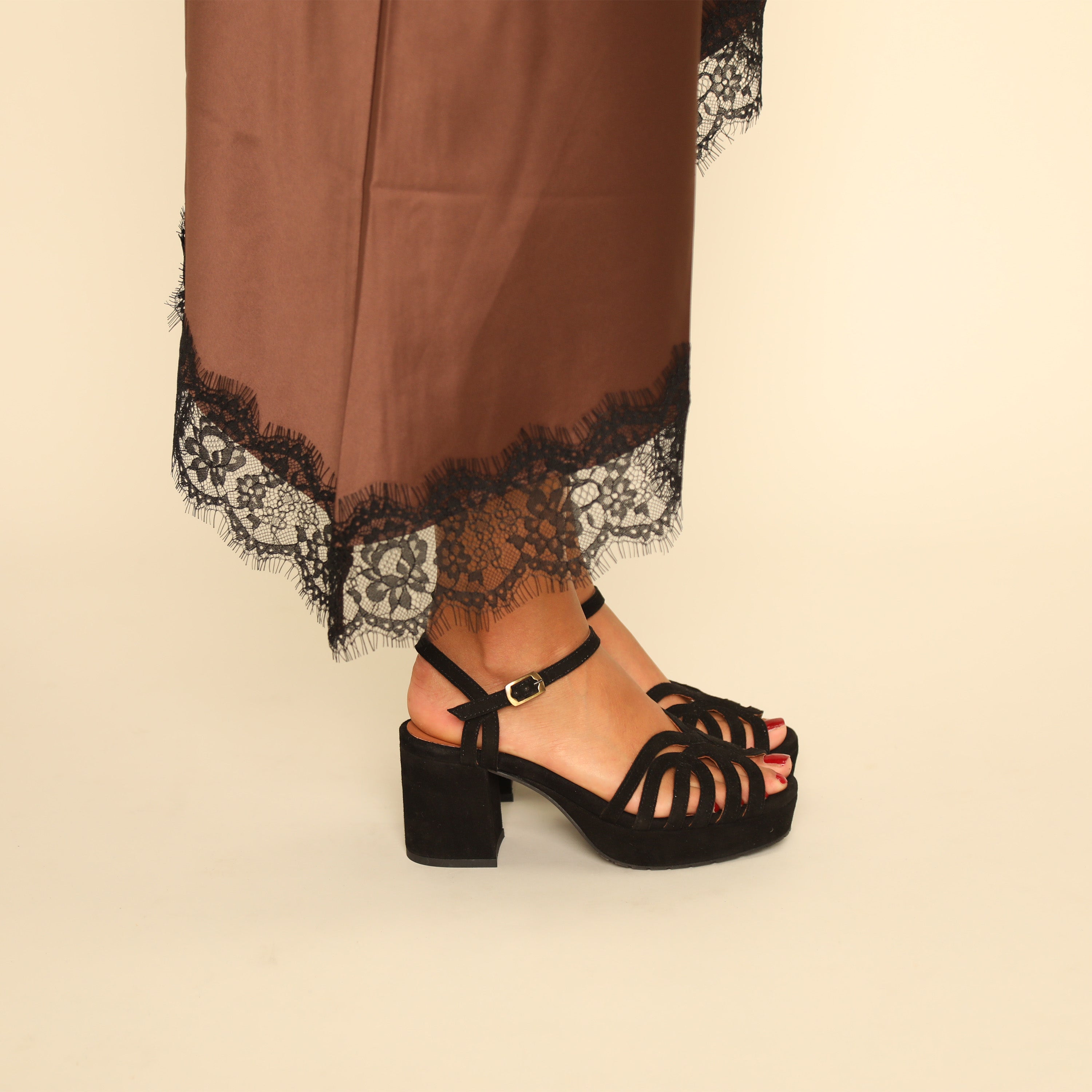 Capricorn Black Mid Sandal by Esska