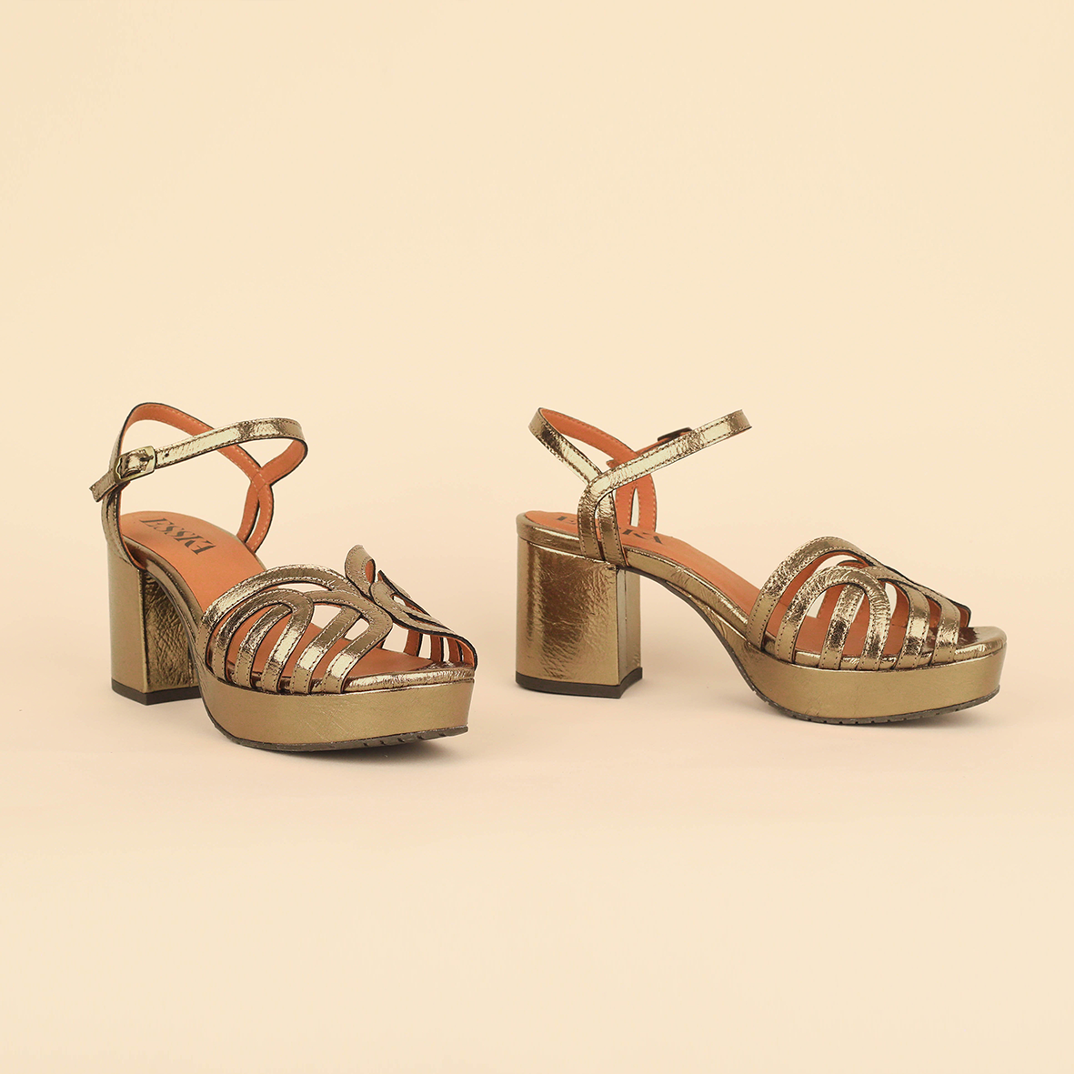 Capricorn Metallic Smoke Mid Sandal by Esska