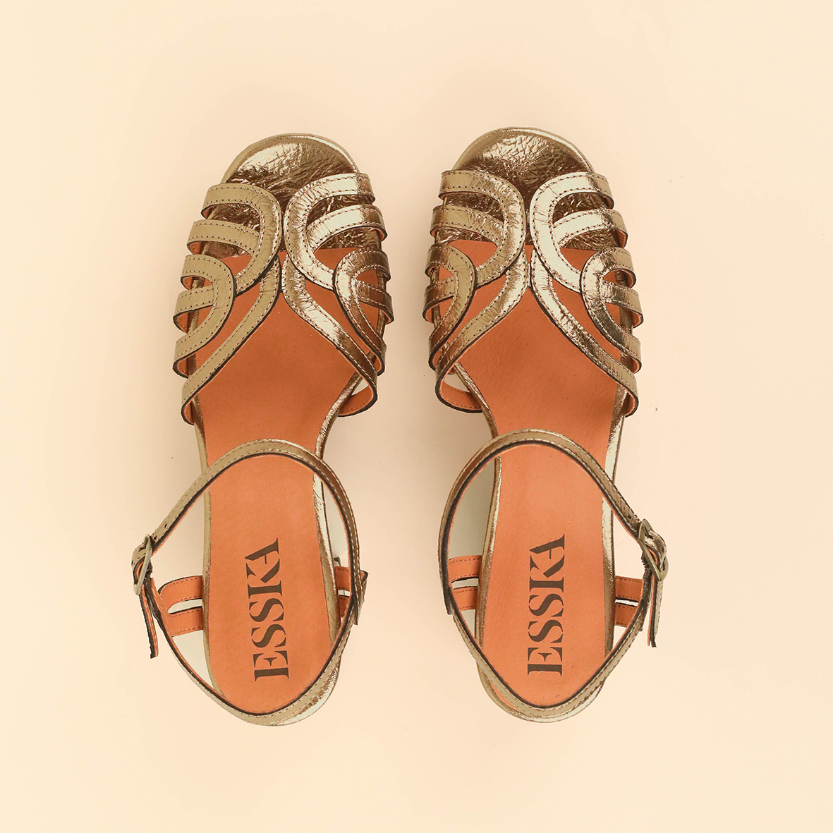 Capricorn Metallic Smoke Mid Sandal by Esska