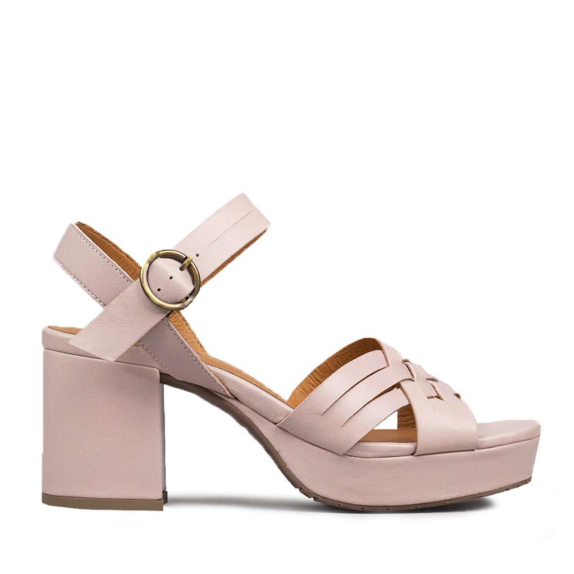 Carlota Dusty Pink Mid Sandal by Esska