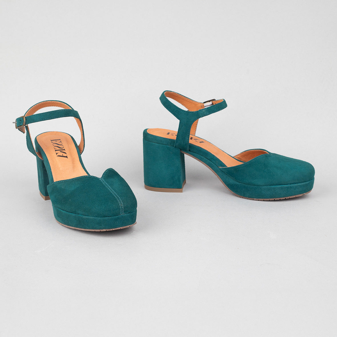 Carol Teal Mid Shoe by Esska