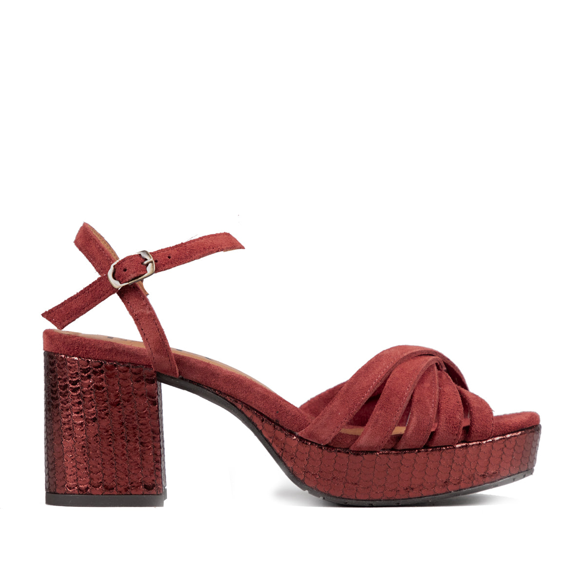 Casey Brick Mid Sandal by Esska