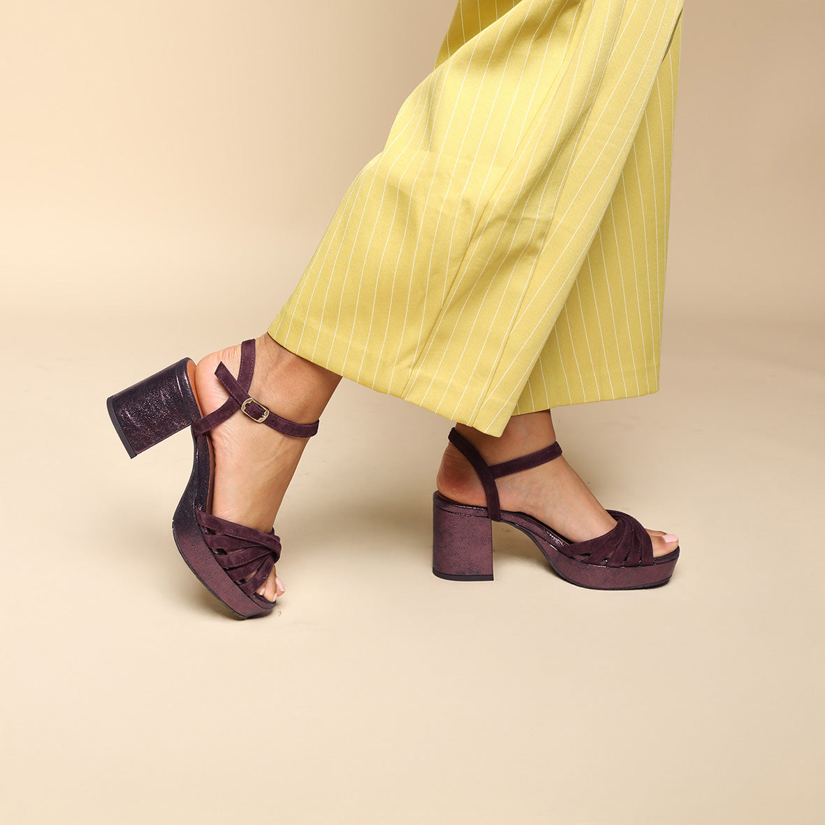 Casey Suede Burgundy Mid Sandal by Esska Shoes Ltd
