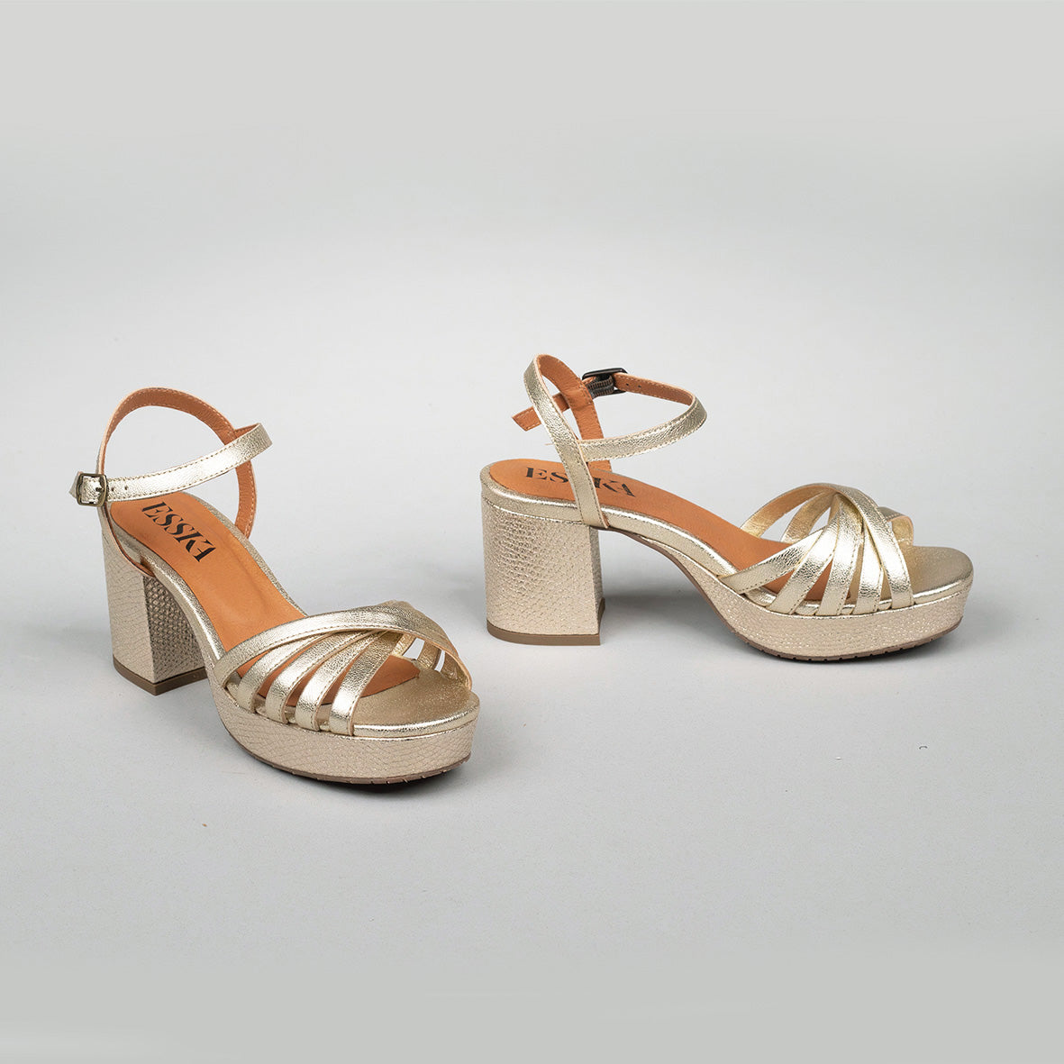 Casey Platinum Mid Sandal by Esska