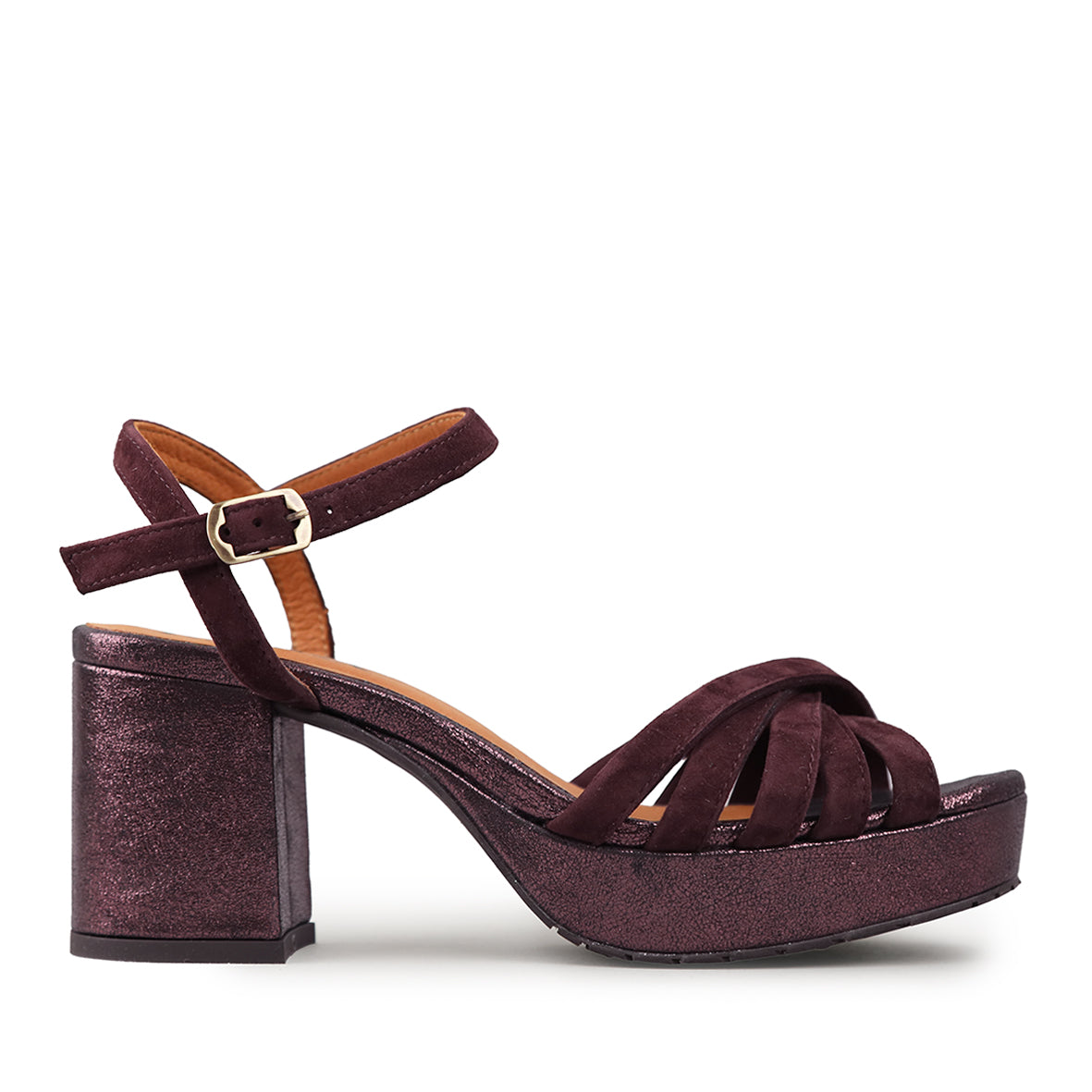 Casey Suede Burgundy Mid Sandal by Esska Shoes Ltd