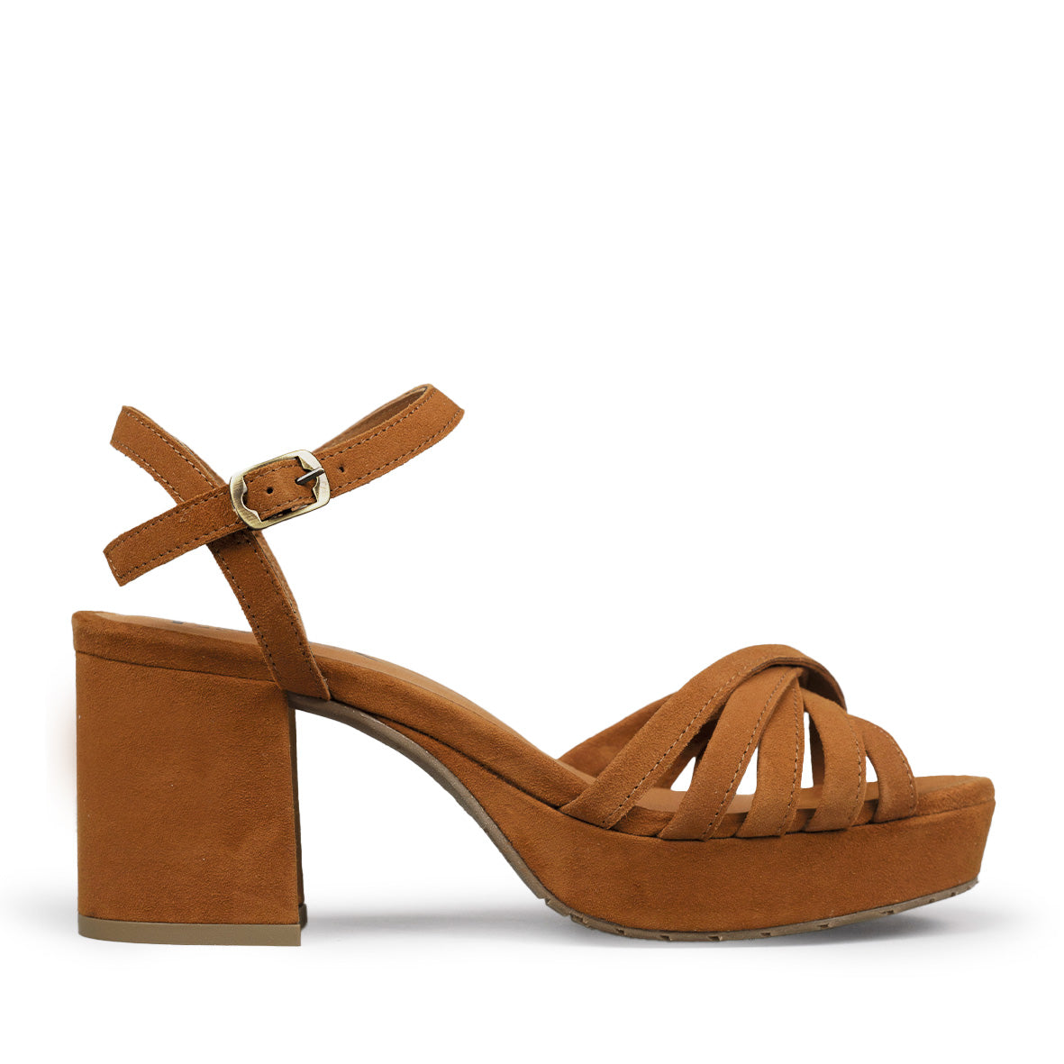 Casey Tan Mid Sandal by Esska