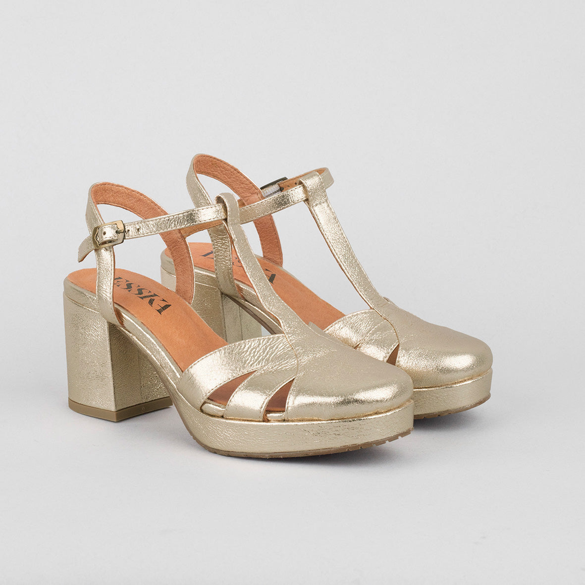 Celeste Champagne Mid Shoe by Esska Shoes Ltd