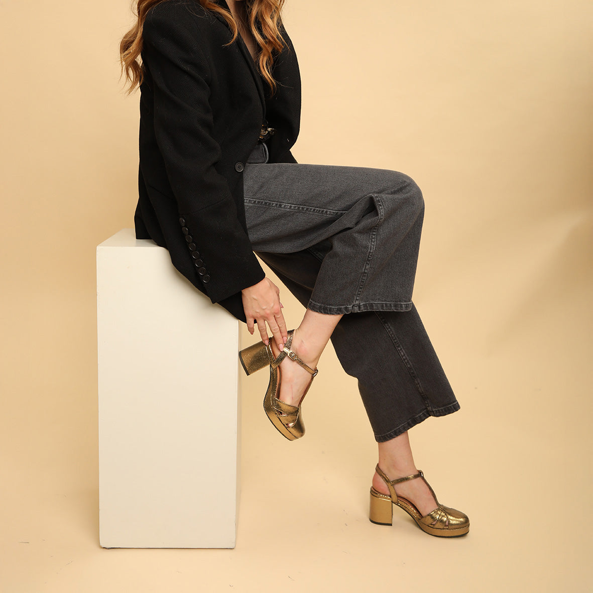 Celeste Gold Neptune Mid Shoe by Esska Shoes Ltd