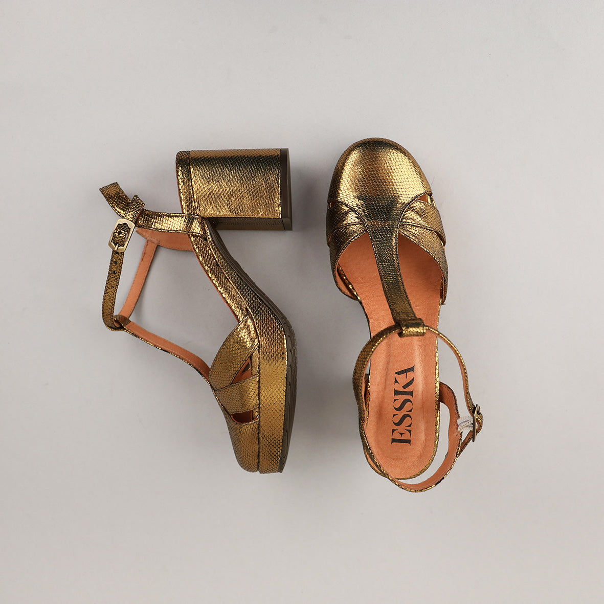 Celeste Gold Neptune Mid Shoe by Esska Shoes Ltd