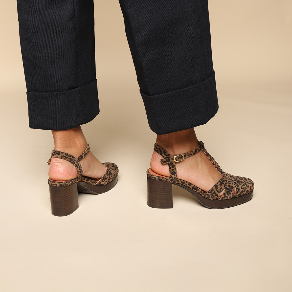 Celeste Leopard Mid Shoe by Esska Shoes Ltd