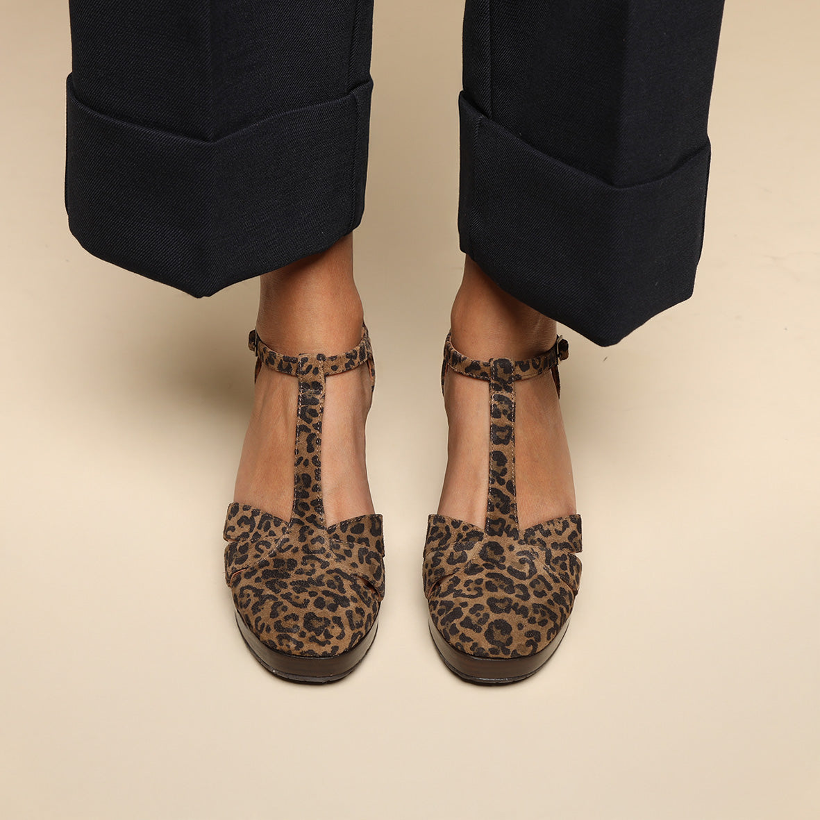Celeste Leopard Mid Shoe by Esska Shoes Ltd