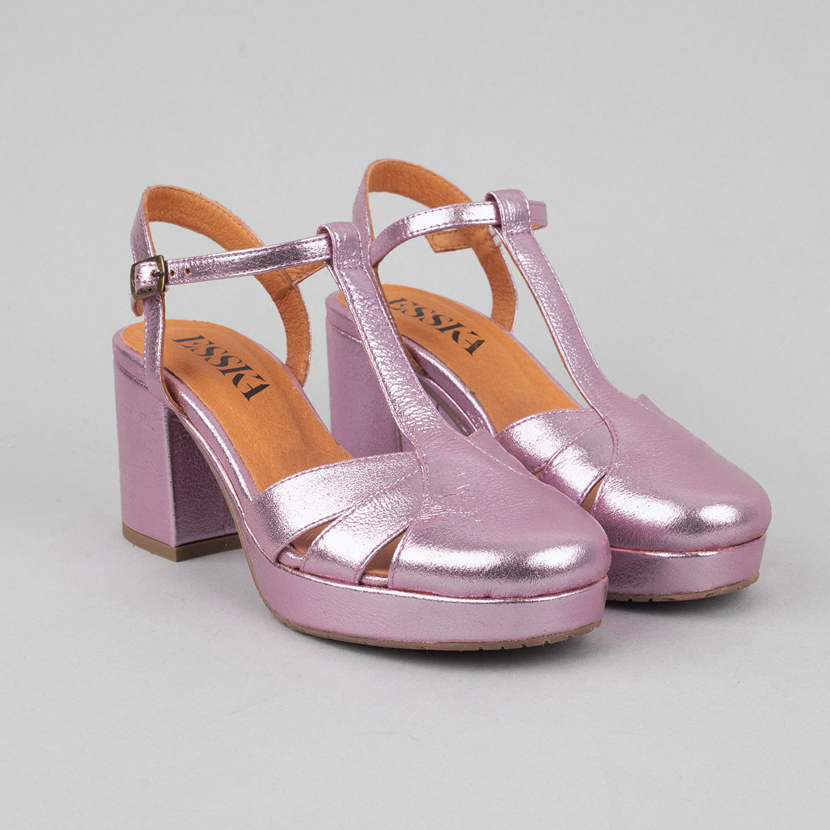 Celeste Metallic Lilac Mid Shoe by Esska Shoes Ltd