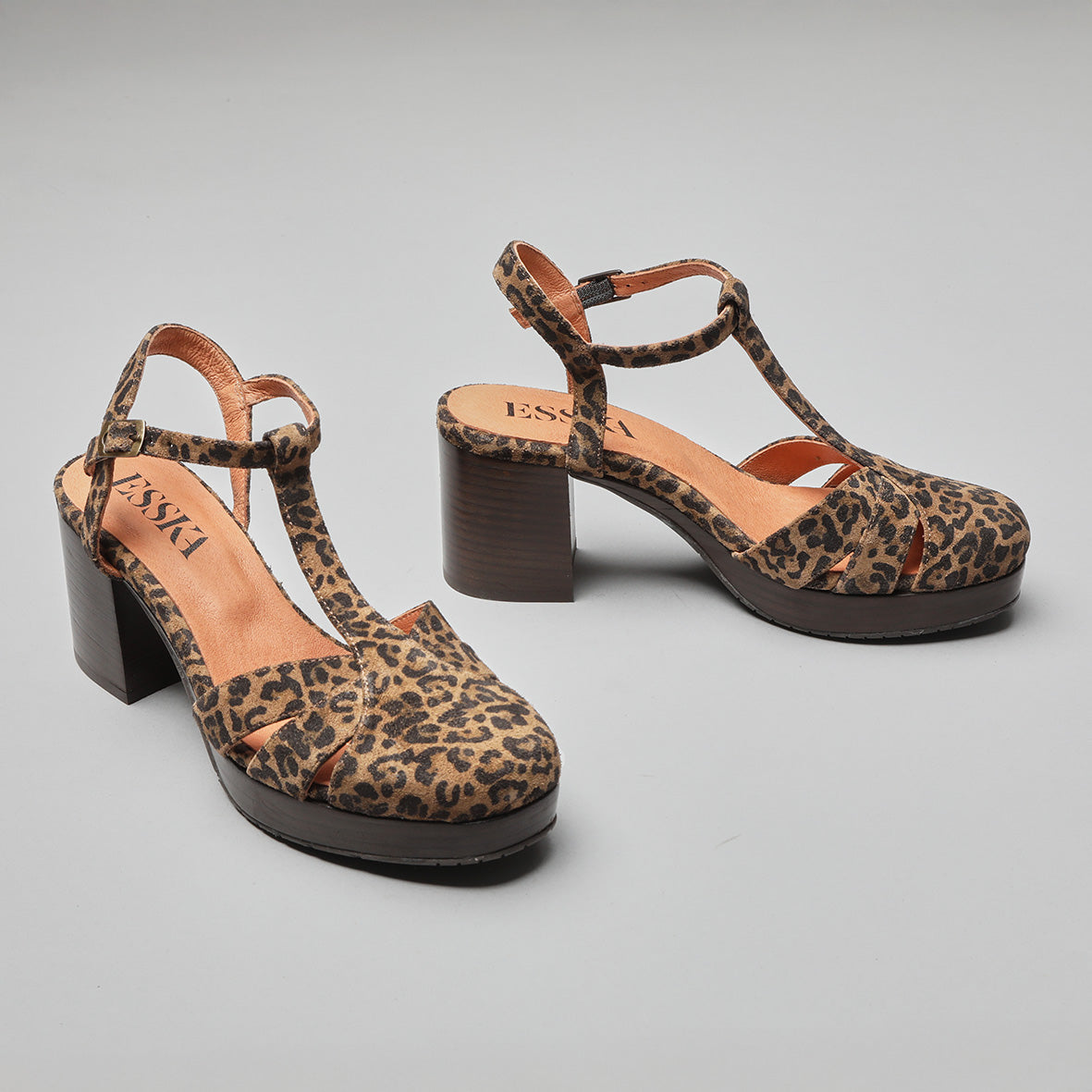 Celeste Leopard Mid Shoe by Esska Shoes Ltd